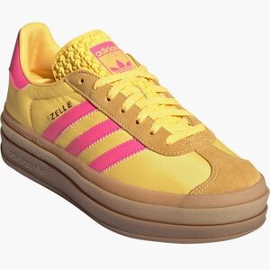 Adidas Women's Gazelle Yellow and Pink Sneakers
